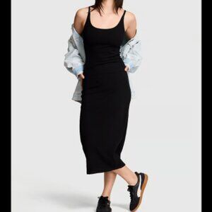 PINK Victoria's Secret All-Day Soft Rib Bodycon Midi Dress